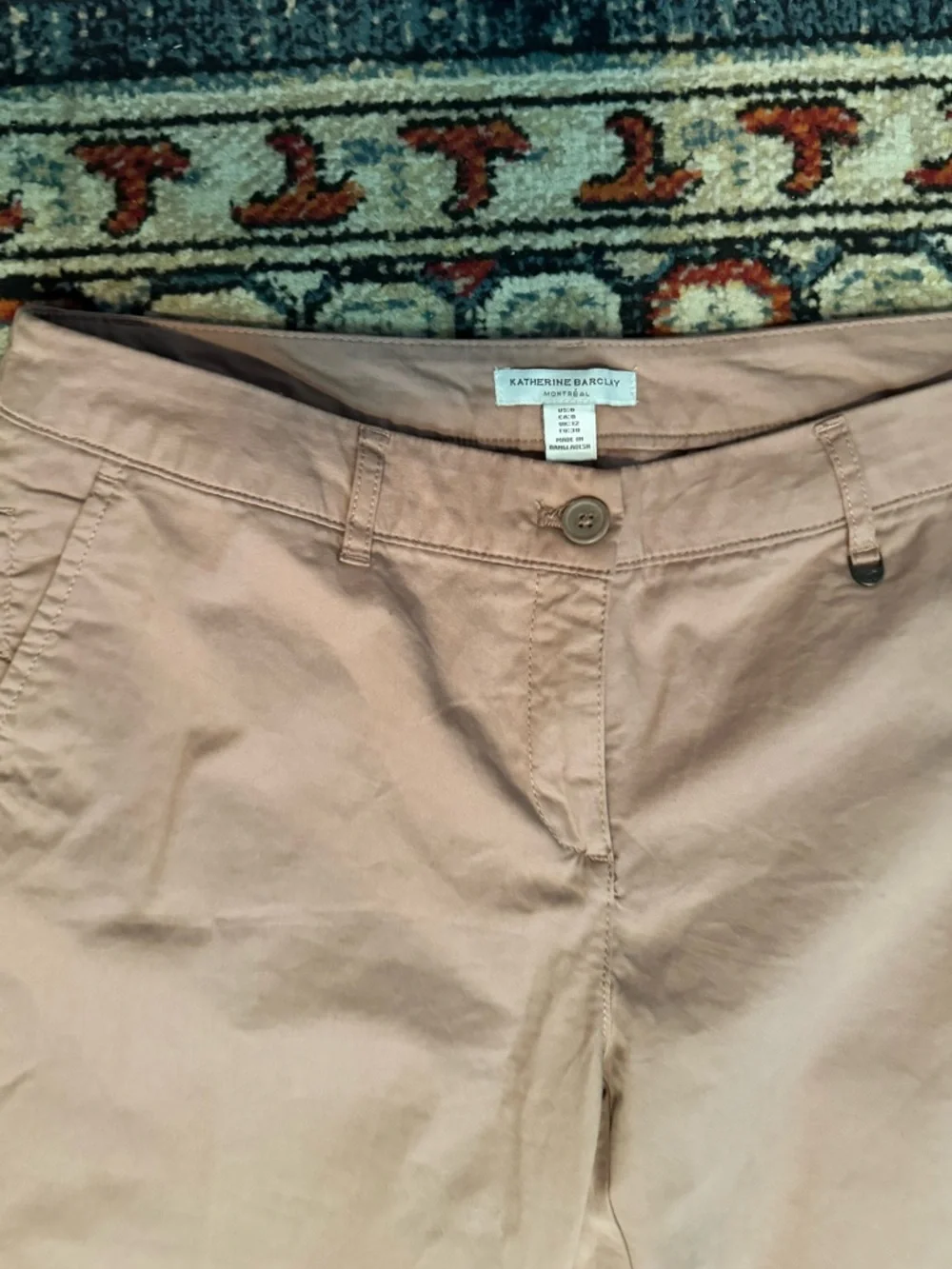 NWT Katherine Barclay Montreal Taupe Pink Lightweight Pants Size 8 - Picture 2 of 5